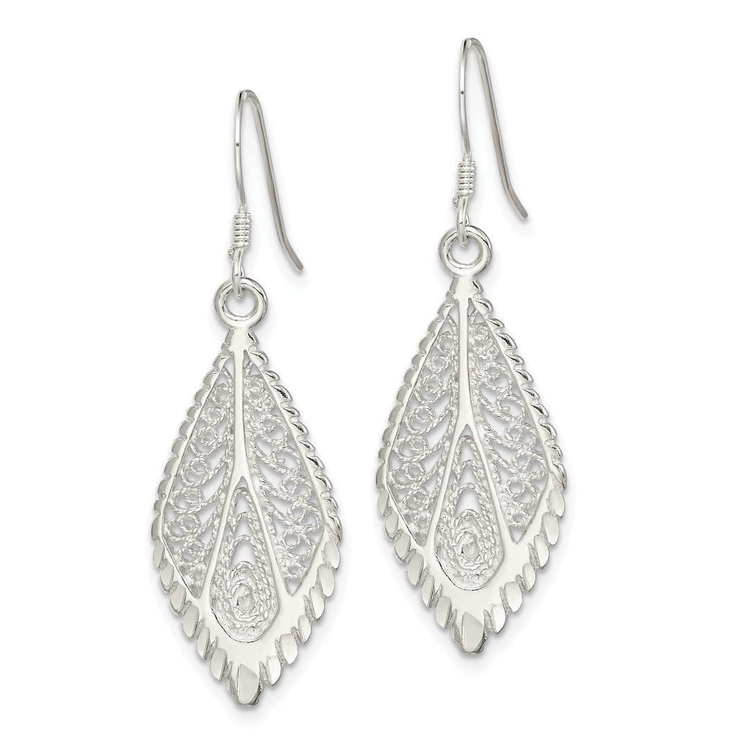 Lovely Rita's Earrings Sterling Silver Filigree Hook Dangle Earrings