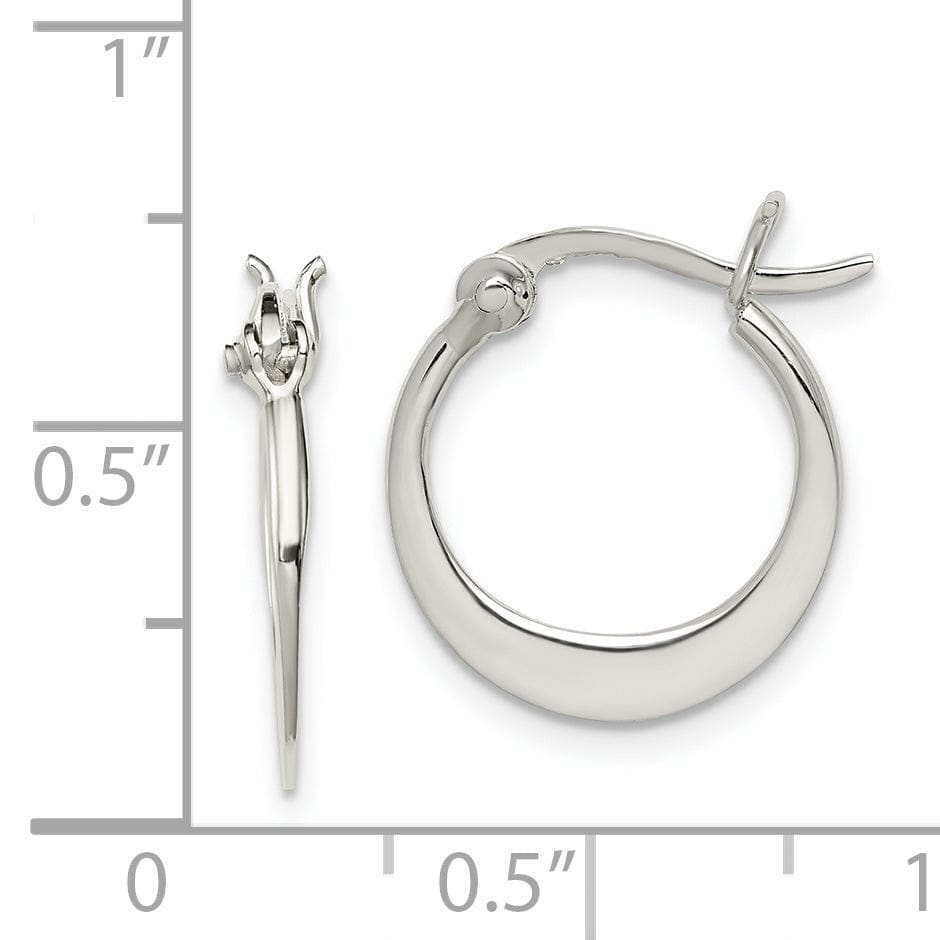 Lovely Rita's Earrings Sterling Silver Flat Hoop Earrings