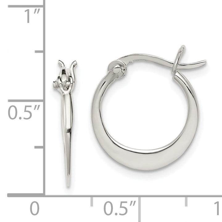 Lovely Rita's Earrings Sterling Silver Flat Hoop Earrings