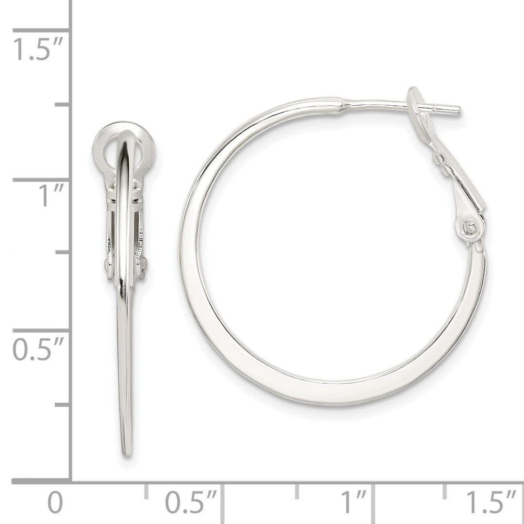Lovely Rita's Earrings Sterling Silver Flat Hoop Earrings