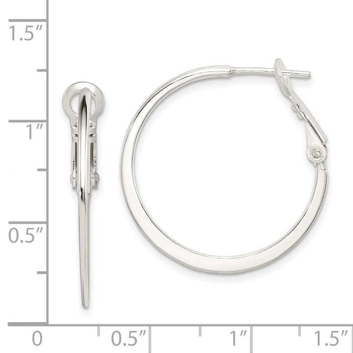 Lovely Rita's Earrings Sterling Silver Flat Hoop Earrings