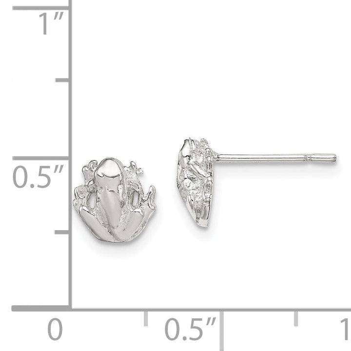 Lovely Rita's Earrings Sterling Silver Frog Mini Design Post Earrings