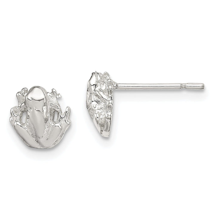 Lovely Rita's Earrings Sterling Silver Frog Mini Design Post Earrings