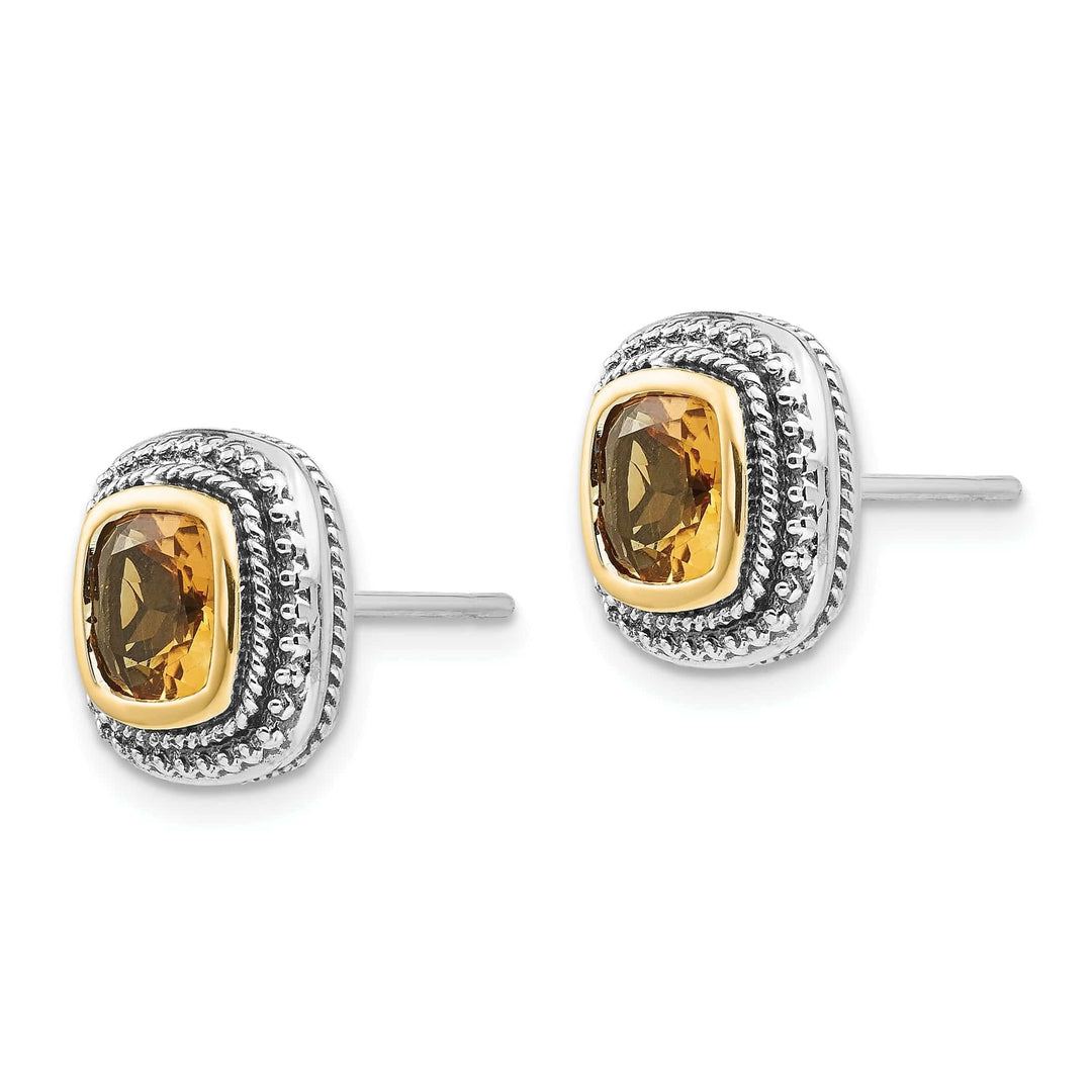 Shey Couture Earrings Sterling Silver Gold Citrine Earrings