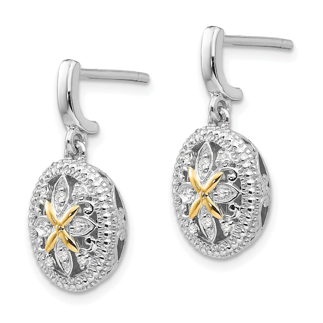Shey Couture Earrings Sterling Silver Gold Diamond Earrings