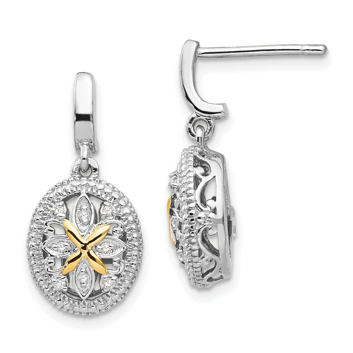 Shey Couture Earrings Sterling Silver Gold Diamond Earrings