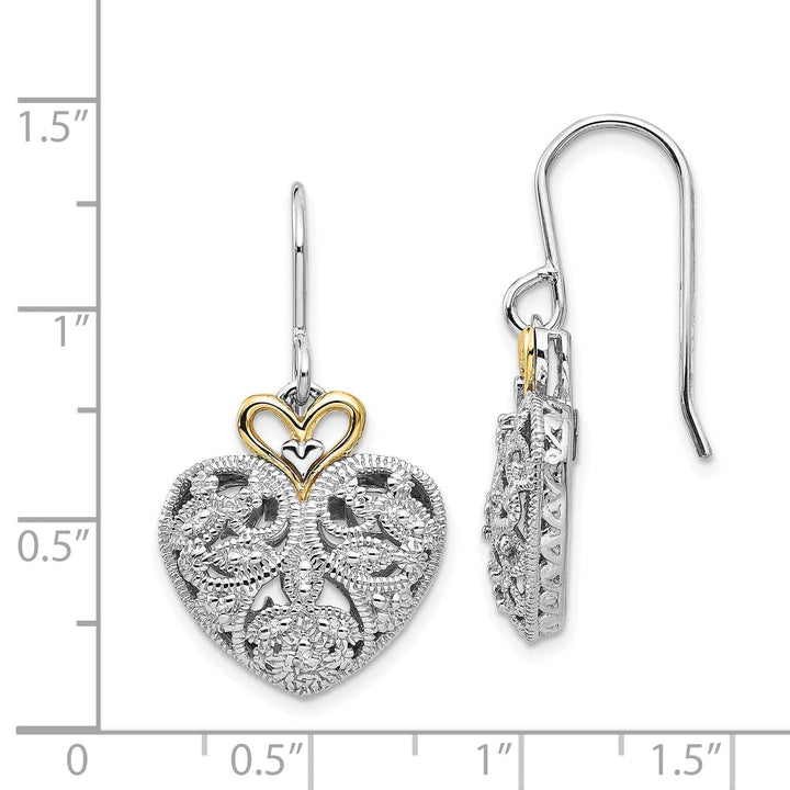 Shey Couture Earrings Sterling Silver Gold Diamond Vintage Earrings