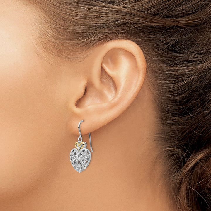 Shey Couture Earrings Sterling Silver Gold Diamond Vintage Earrings
