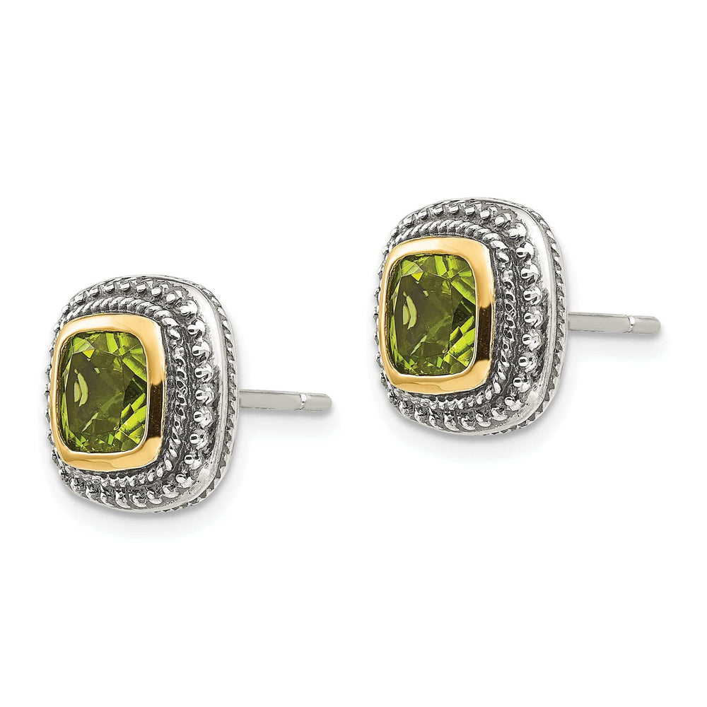 Shey Couture Earrings Sterling Silver Gold Peridot Earrings