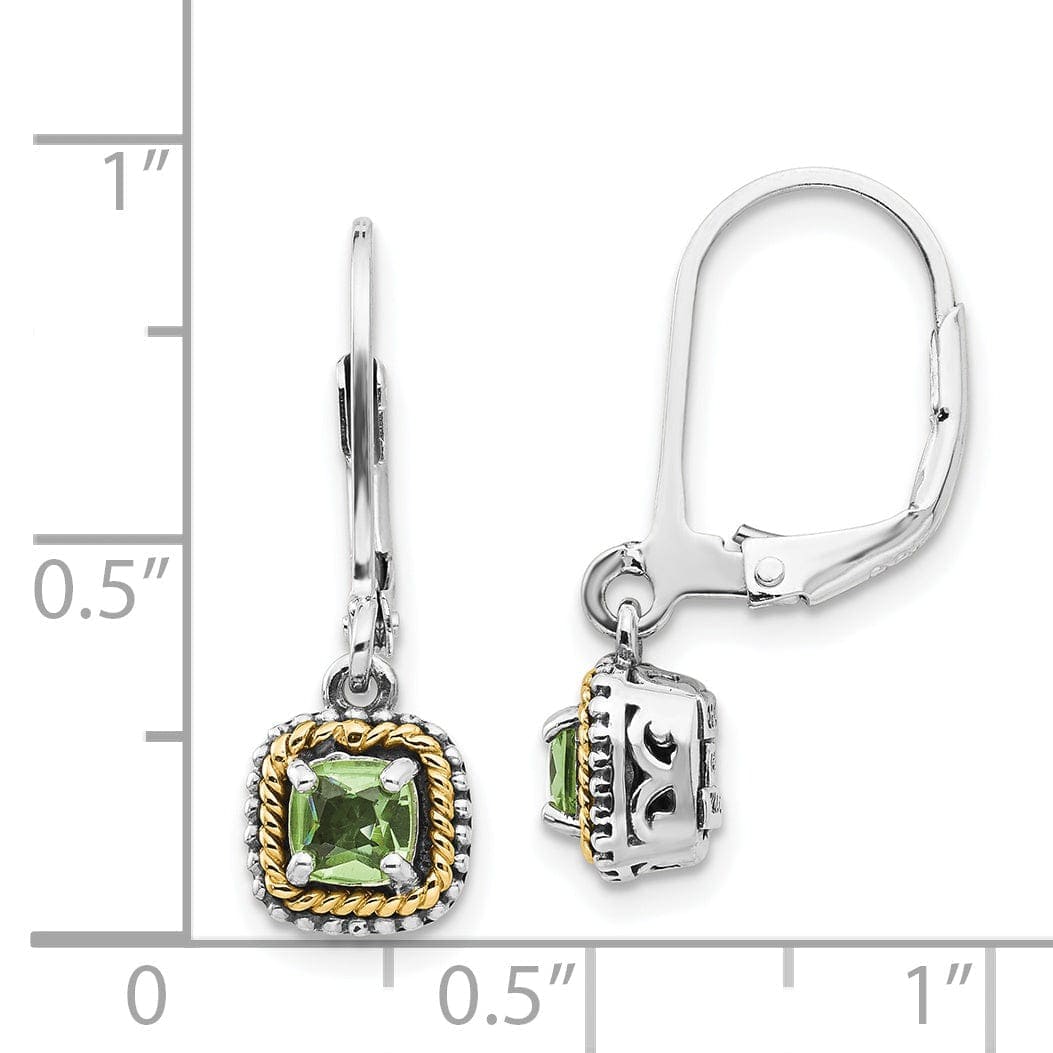 Shey Couture Earrings Sterling Silver Gold Peridot Earrings
