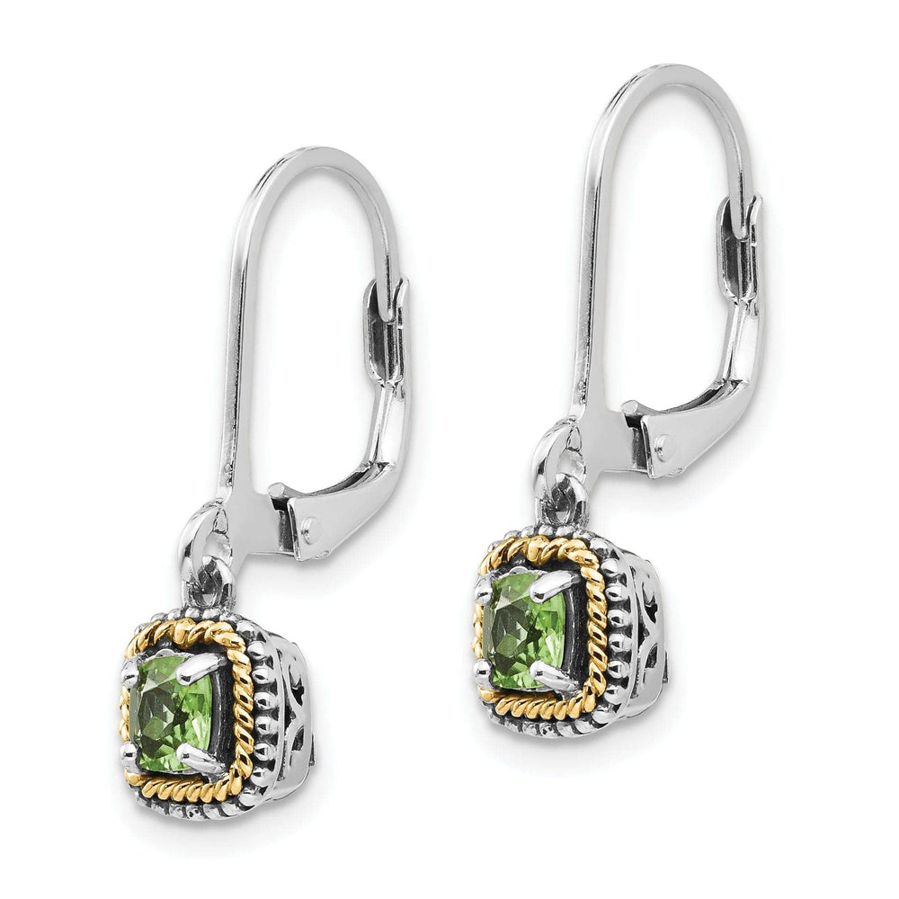Shey Couture Earrings Sterling Silver Gold Peridot Earrings