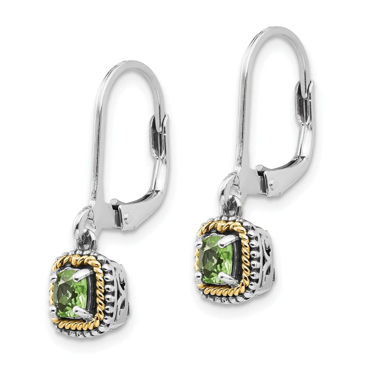 Shey Couture Earrings Sterling Silver Gold Peridot Earrings