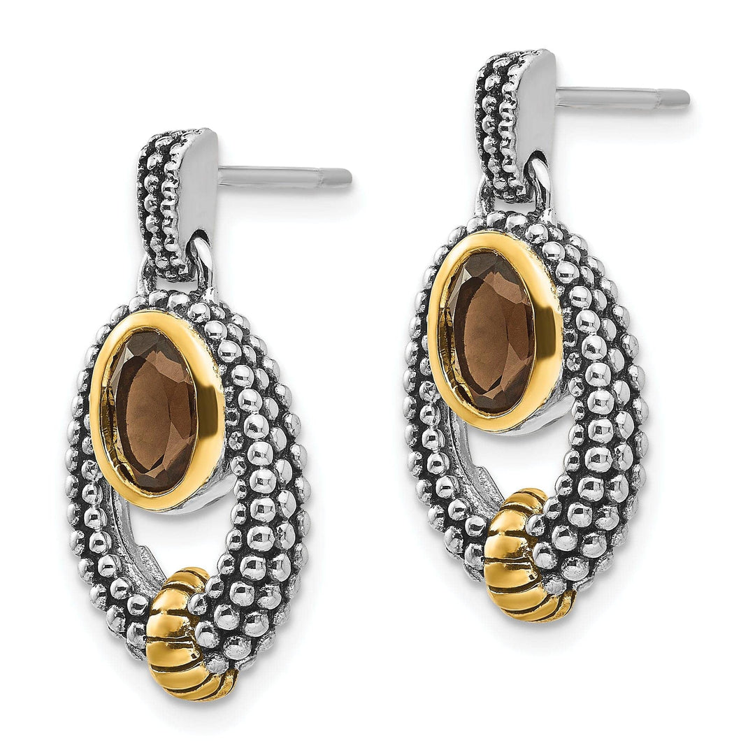 Shey Couture Earrings Sterling Silver Gold-plated Quartz Earrings