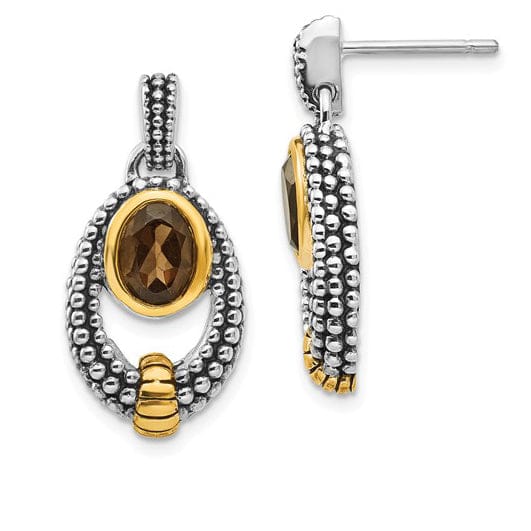 Shey Couture Earrings Sterling Silver Gold-plated Quartz Earrings