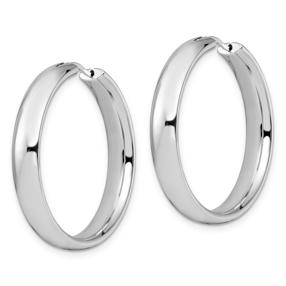 Lovely Rita's Earrings Sterling Silver Half Round Tube Hoop Earrings