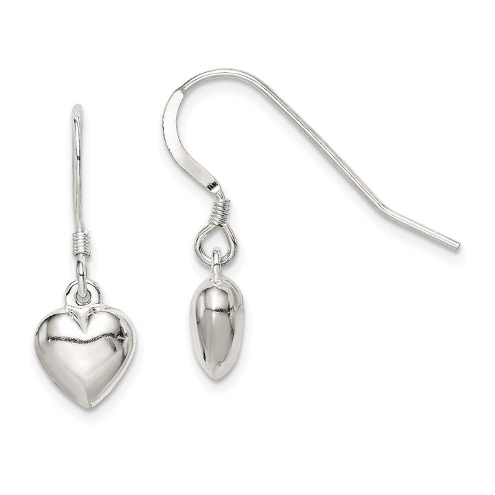 Lovely Rita's Earrings Sterling Silver Heart Dangle Earrings