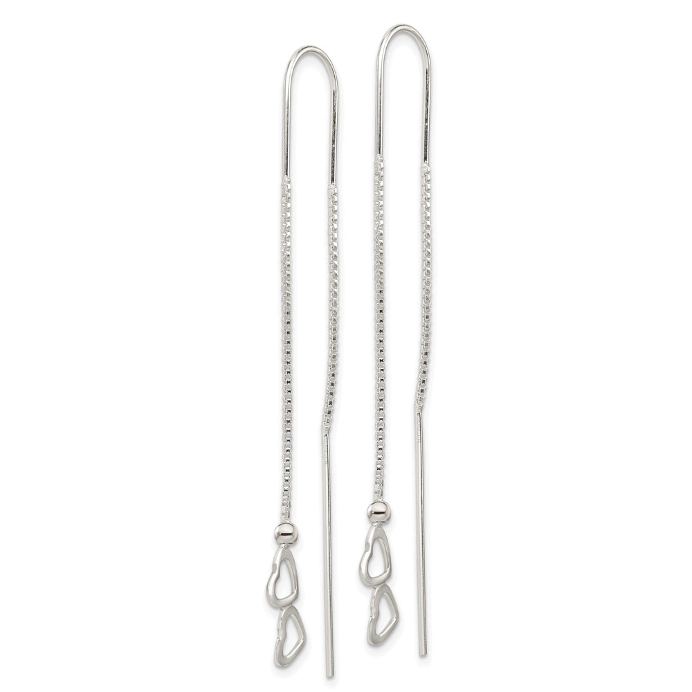 Lovely Rita's Earrings Sterling Silver Heart Threader Earrings