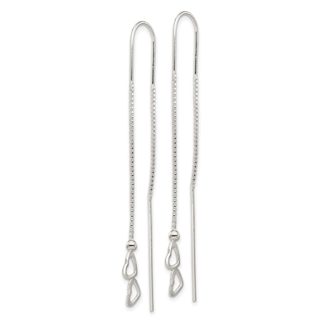 Lovely Rita's Earrings Sterling Silver Heart Threader Earrings
