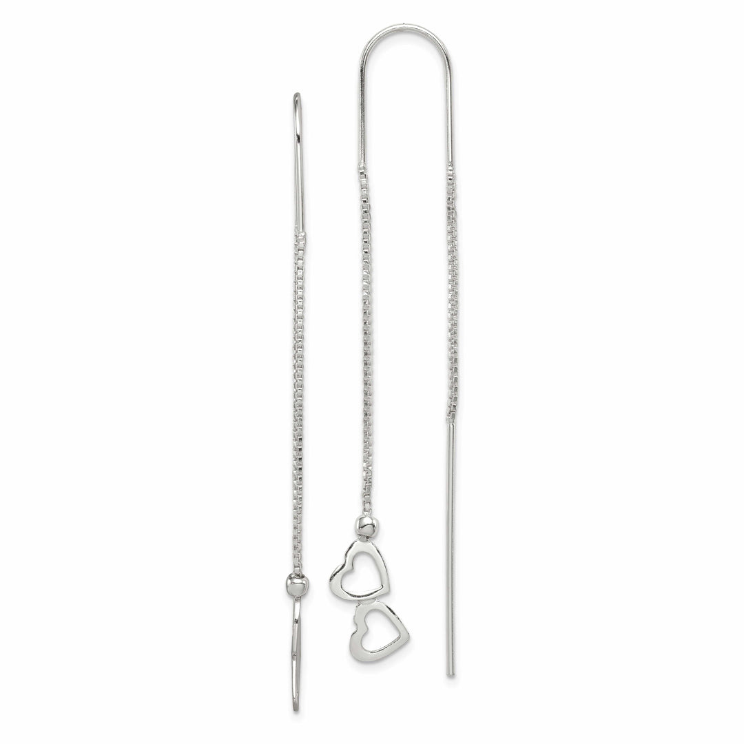 Lovely Rita's Earrings Sterling Silver Heart Threader Earrings