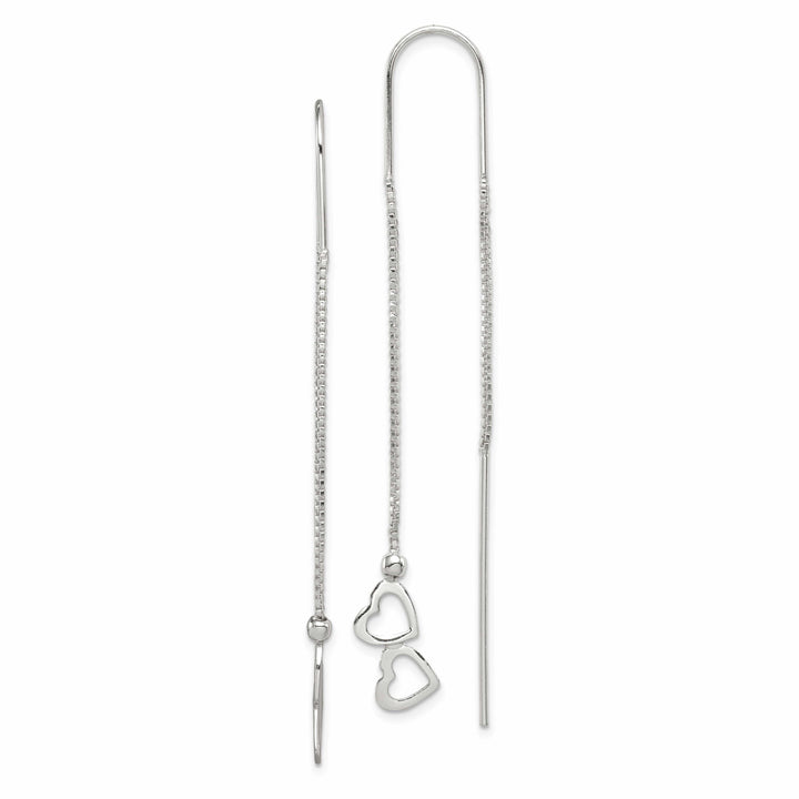 Lovely Rita's Earrings Sterling Silver Heart Threader Earrings