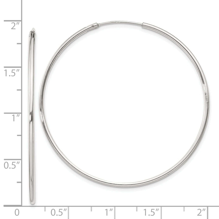 Lovely Rita's Earrings Sterling Silver Hollow Hoop Hinged Earrings