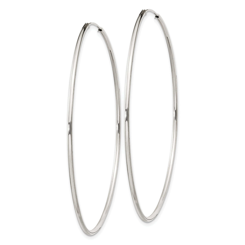 Lovely Rita's Earrings Sterling Silver Hollow Hoop Hinged Earrings