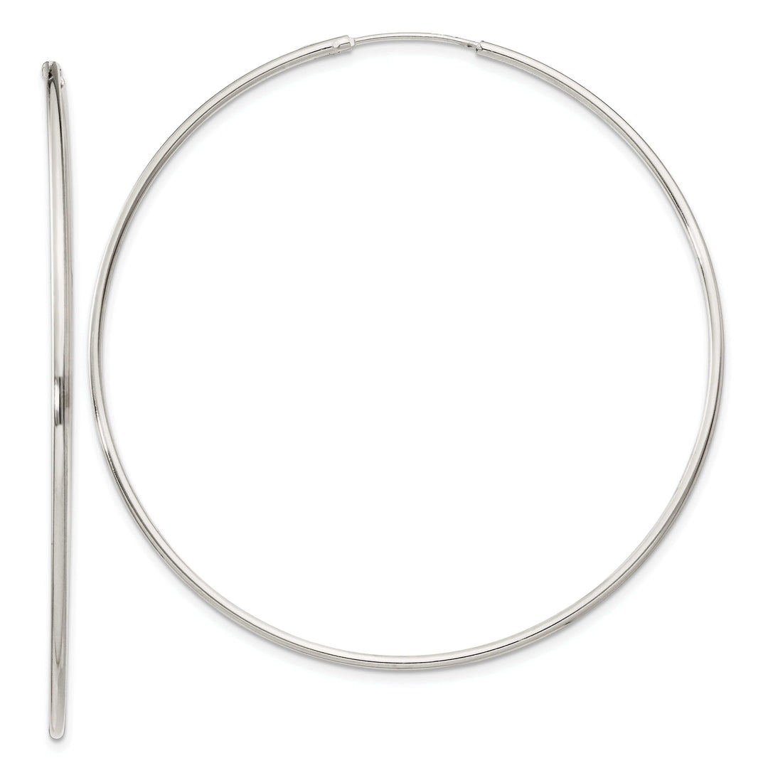 Lovely Rita's Earrings Sterling Silver Hollow Hoop Hinged Earrings