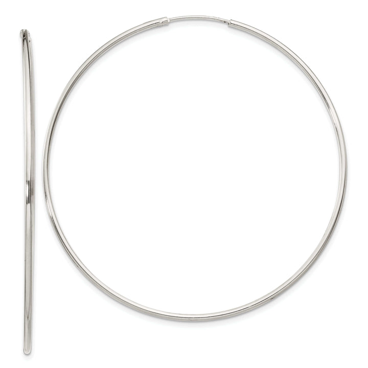 Lovely Rita's Earrings Sterling Silver Hollow Hoop Hinged Earrings