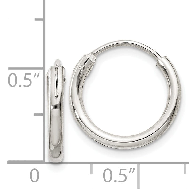 Lovely Rita's Earrings Sterling Silver Hollow Hoop Hinged Earrings