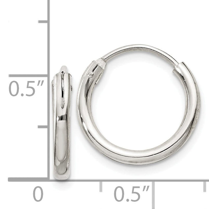 Lovely Rita's Earrings Sterling Silver Hollow Hoop Hinged Earrings