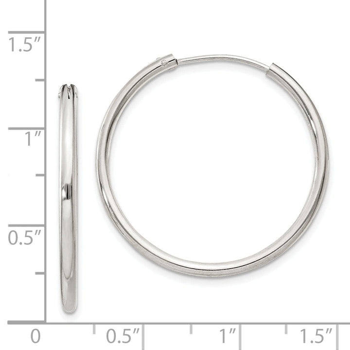 Lovely Rita's Earrings Sterling Silver Hollow Hoop Hinged Earrings