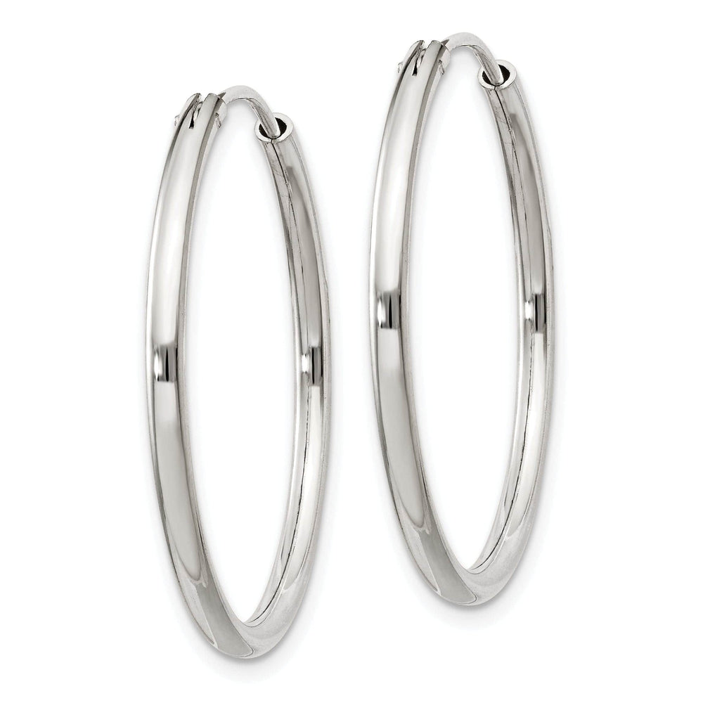 Lovely Rita's Earrings Sterling Silver Hollow Hoop Hinged Earrings