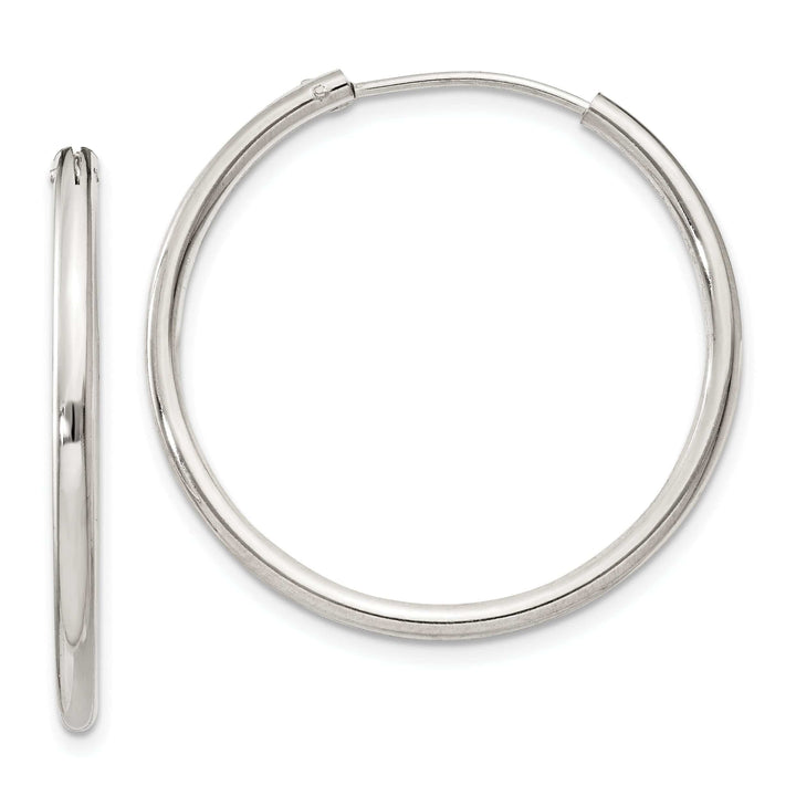 Lovely Rita's Earrings Sterling Silver Hollow Hoop Hinged Earrings