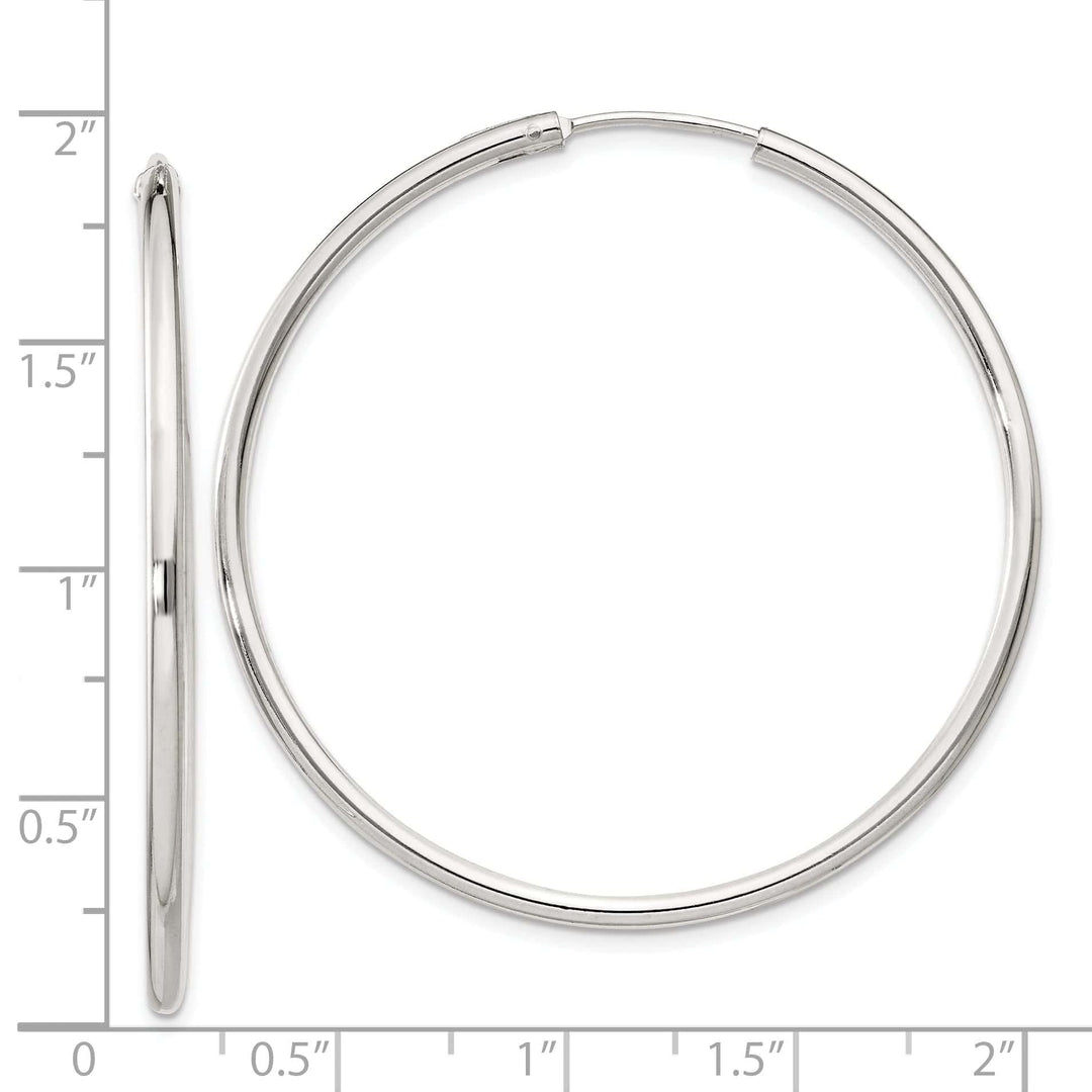 Lovely Rita's Earrings Sterling Silver Hollow Hoop Hinged Earrings