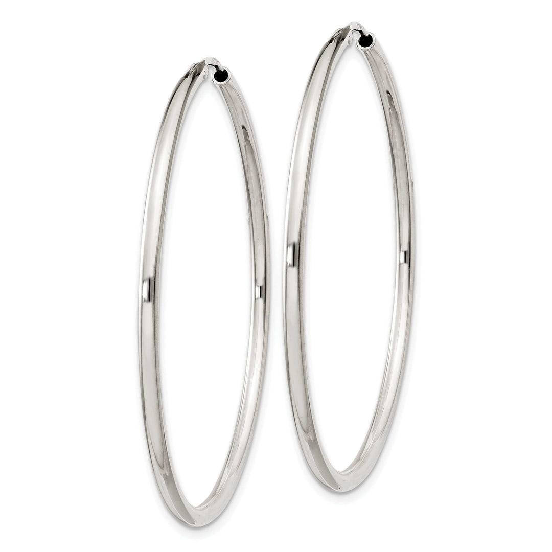Lovely Rita's Earrings Sterling Silver Hollow Hoop Hinged Earrings