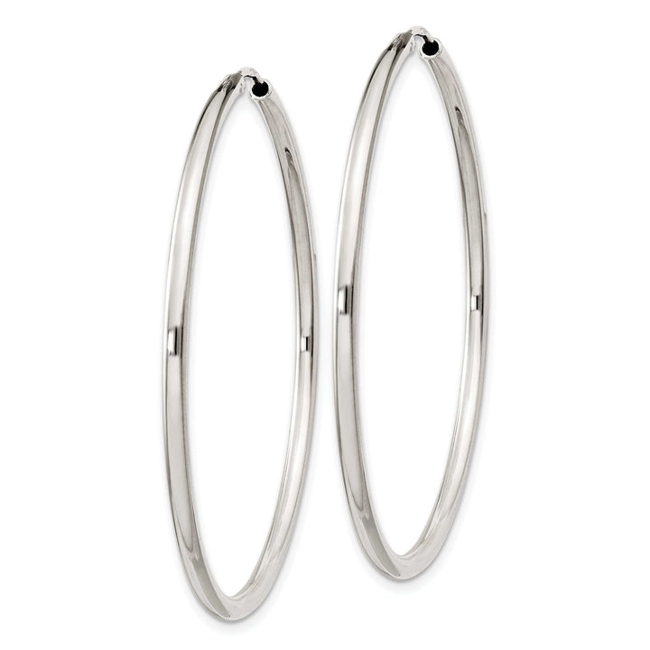 Lovely Rita's Earrings Sterling Silver Hollow Hoop Hinged Earrings