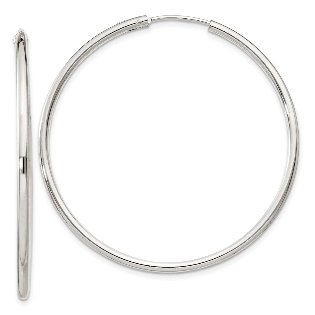 Lovely Rita's Earrings Sterling Silver Hollow Hoop Hinged Earrings