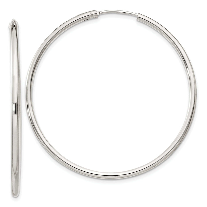 Lovely Rita's Earrings Sterling Silver Hollow Hoop Hinged Earrings