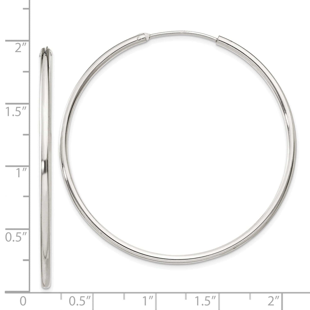 Lovely Rita's Earrings Sterling Silver Hollow Hoop Hinged Earrings
