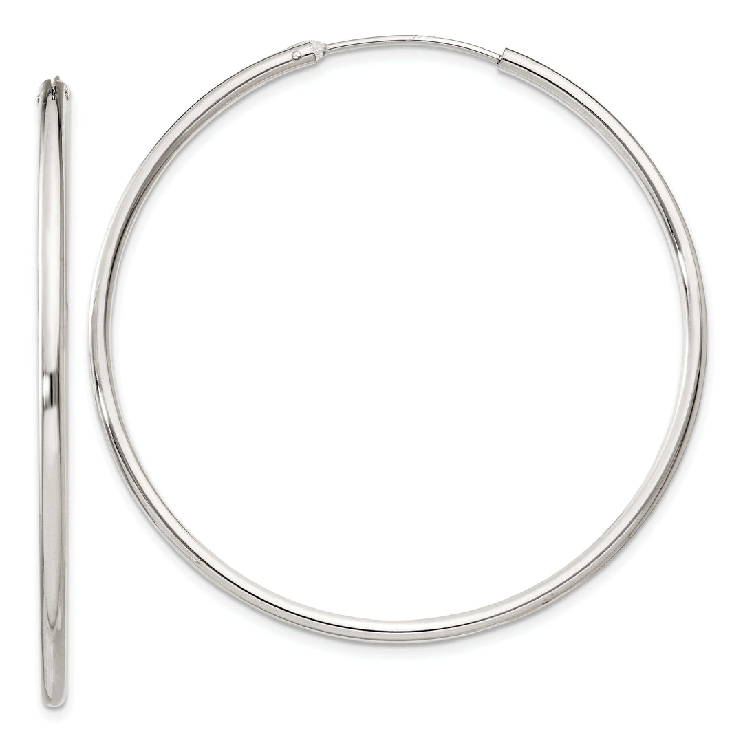 Lovely Rita's Earrings Sterling Silver Hollow Hoop Hinged Earrings