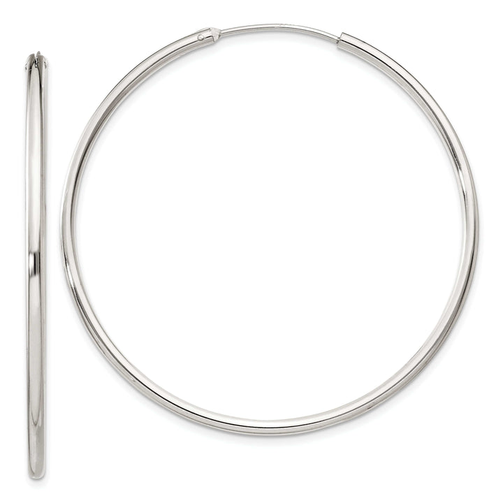 Lovely Rita's Earrings Sterling Silver Hollow Hoop Hinged Earrings
