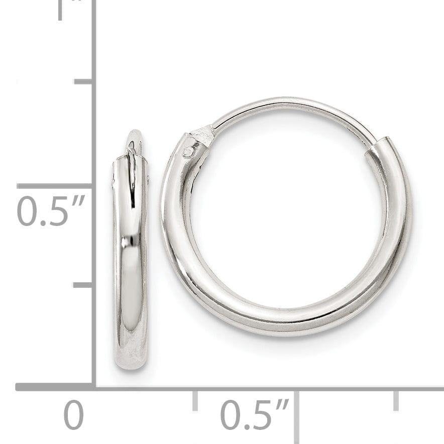 Lovely Rita's Earrings Sterling Silver Hollow Hoop Hinged Earrings