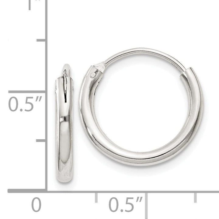 Lovely Rita's Earrings Sterling Silver Hollow Hoop Hinged Earrings