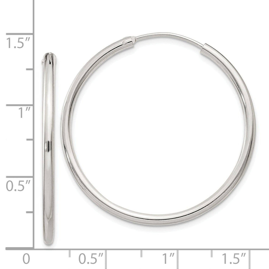 Lovely Rita's Earrings Sterling Silver Hollow Hoop Hinged Earrings