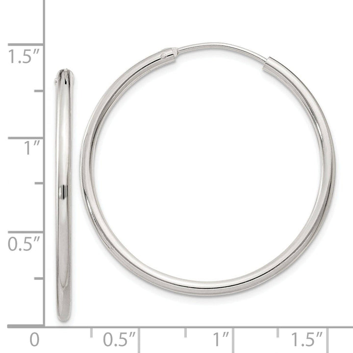 Lovely Rita's Earrings Sterling Silver Hollow Hoop Hinged Earrings