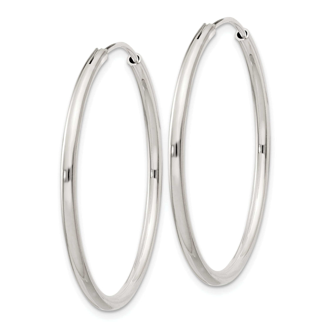 Lovely Rita's Earrings Sterling Silver Hollow Hoop Hinged Earrings