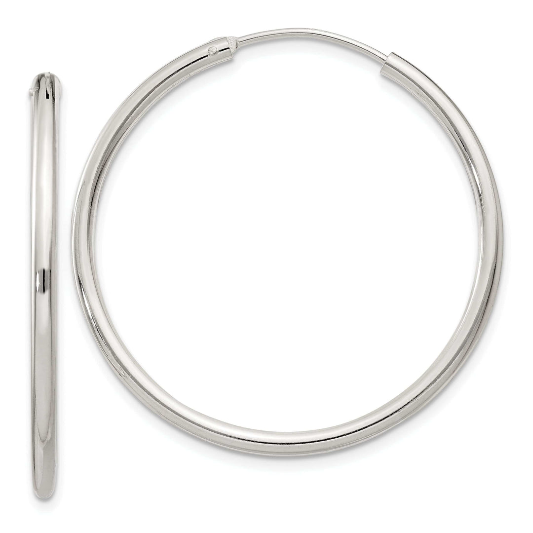 Lovely Rita's Earrings Sterling Silver Hollow Hoop Hinged Earrings