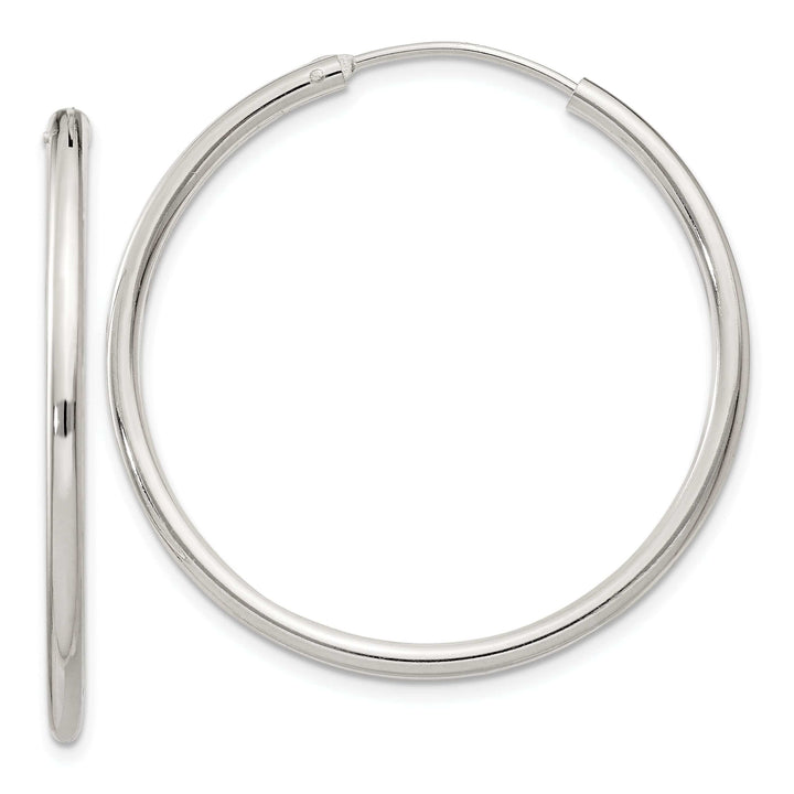 Lovely Rita's Earrings Sterling Silver Hollow Hoop Hinged Earrings