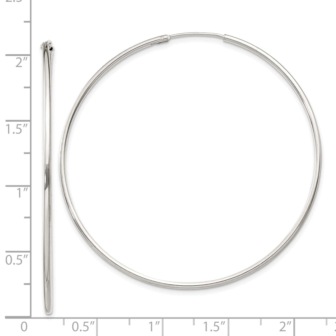 Lovely Rita's Earrings Sterling Silver Hollow Hoop Hinged Earrings
