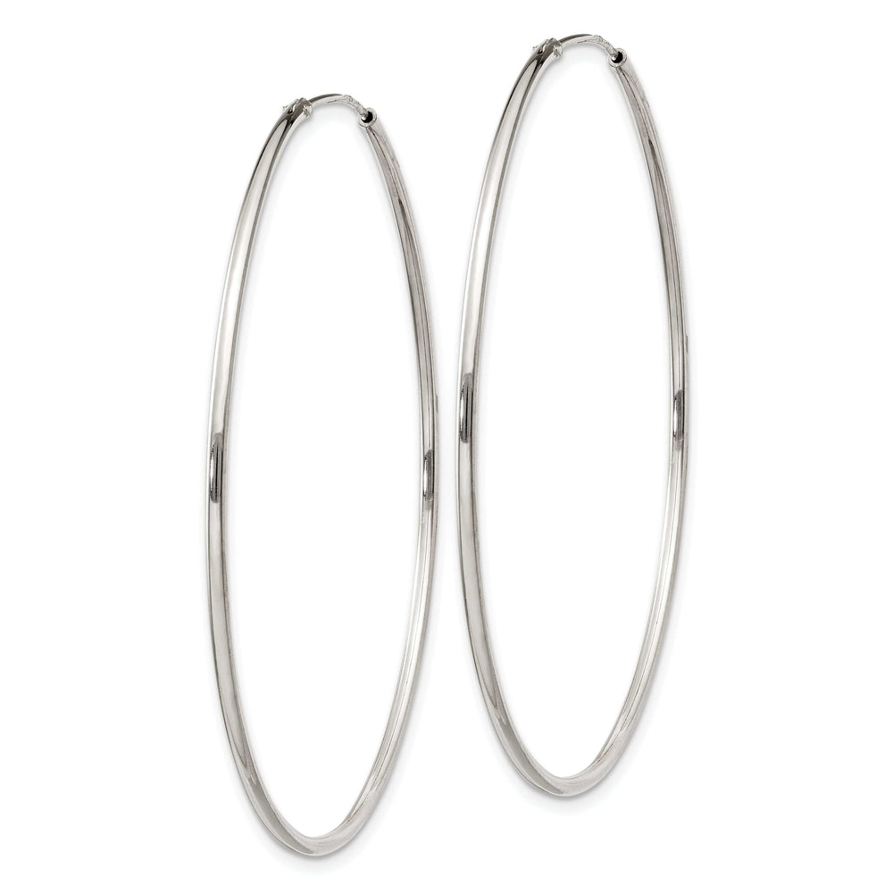 Lovely Rita's Earrings Sterling Silver Hollow Hoop Hinged Earrings